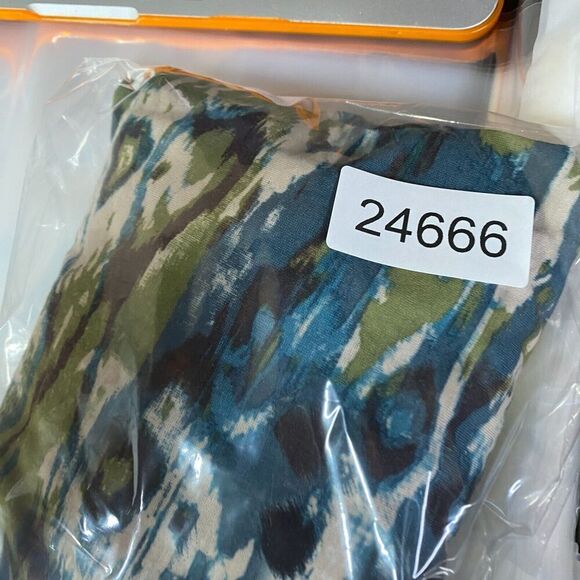 Weavers Blouse Women M Medium Blue Animal Print Short Sleeve Round Neck Casual - Picture 8 of 8